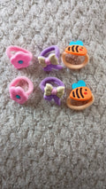 Cartoon Towel Ring Hair Ties 6pcs