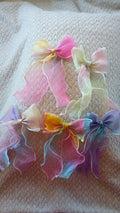 Ombre Colorful Bow Hair Clips