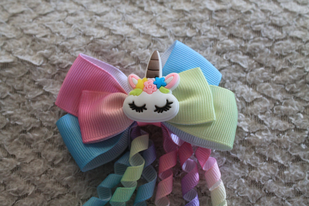 Unicorn Curly Clips