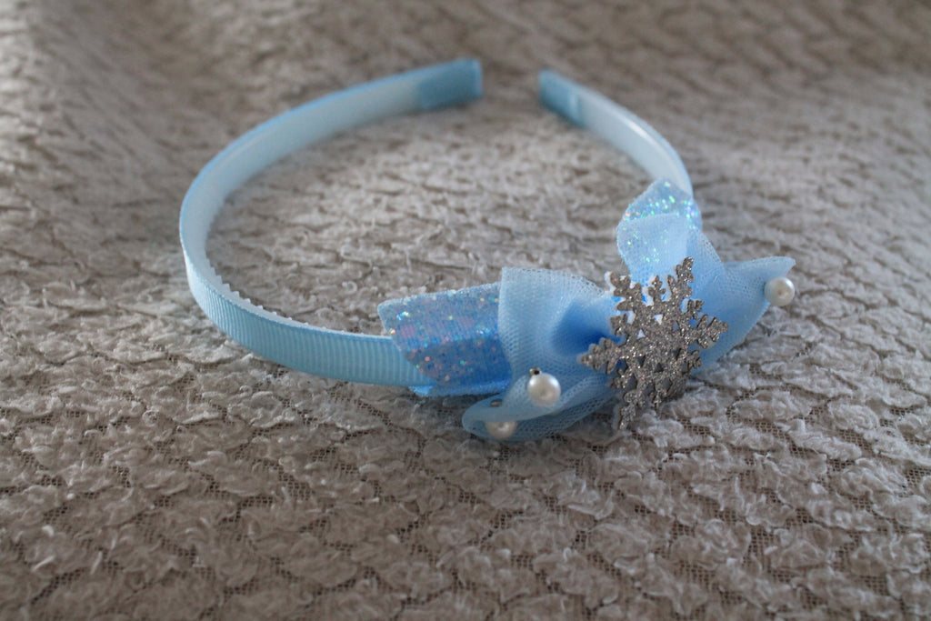 Ice Blue Snowflake Headband