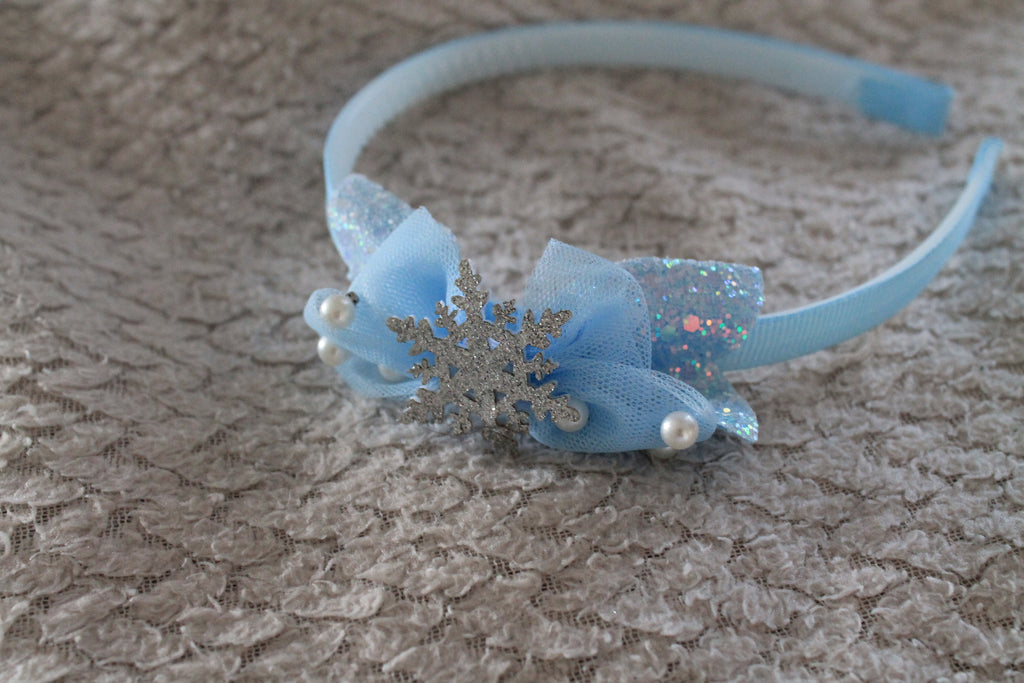 Ice Blue Snowflake Headband
