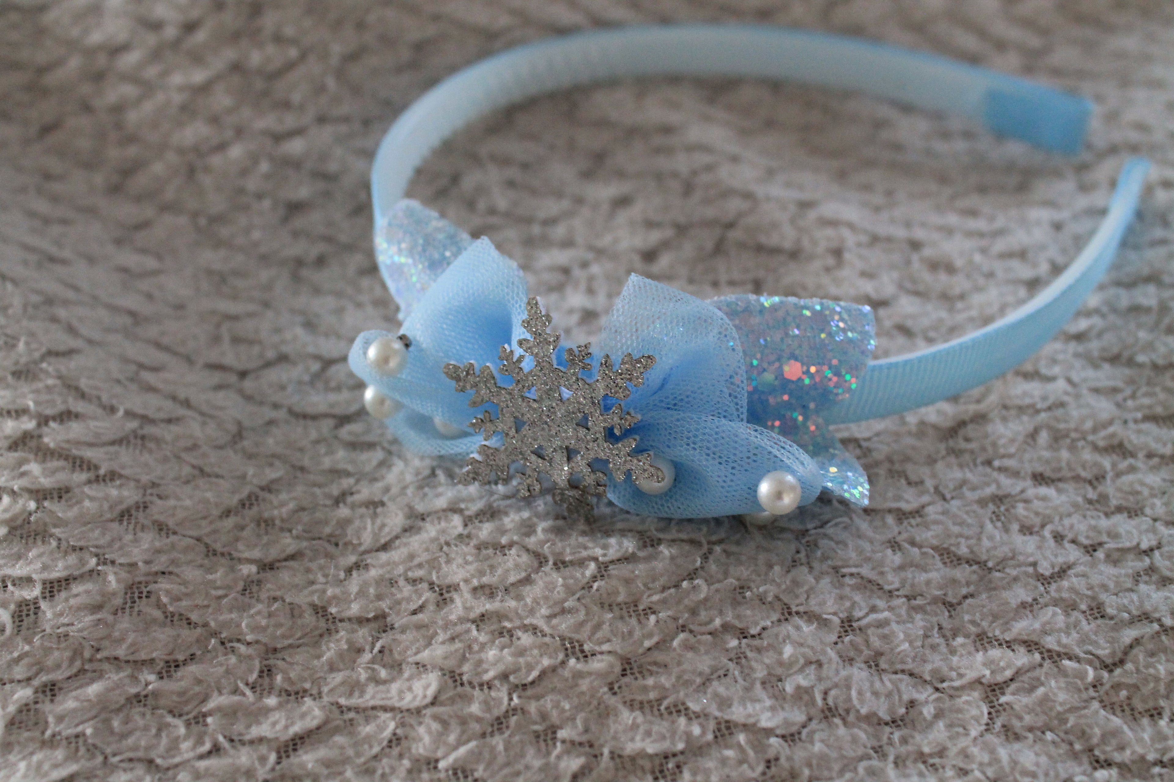 Ice Blue Snowflake Headband
