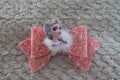 Pink Ice & Snow Bow Hair Clip