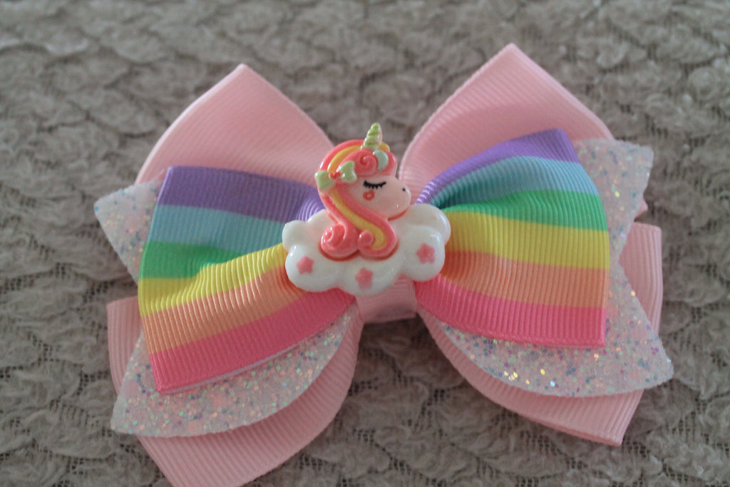 Digital Print Rainbow Hair Clips