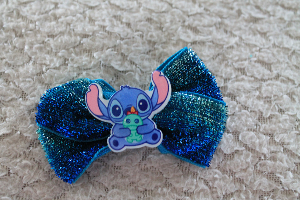 Stitch Onion Bow Hair Clips