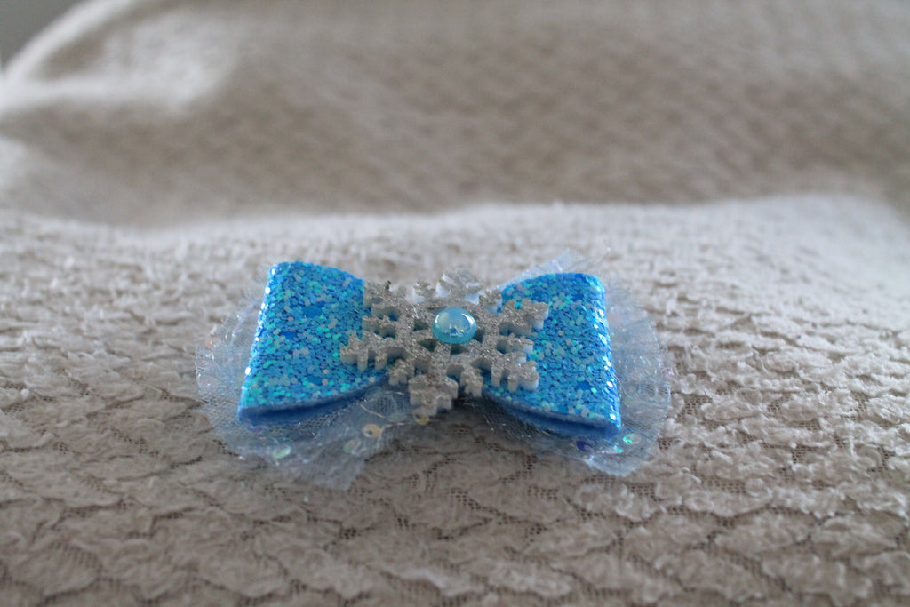 Ice Blue Bow Headband