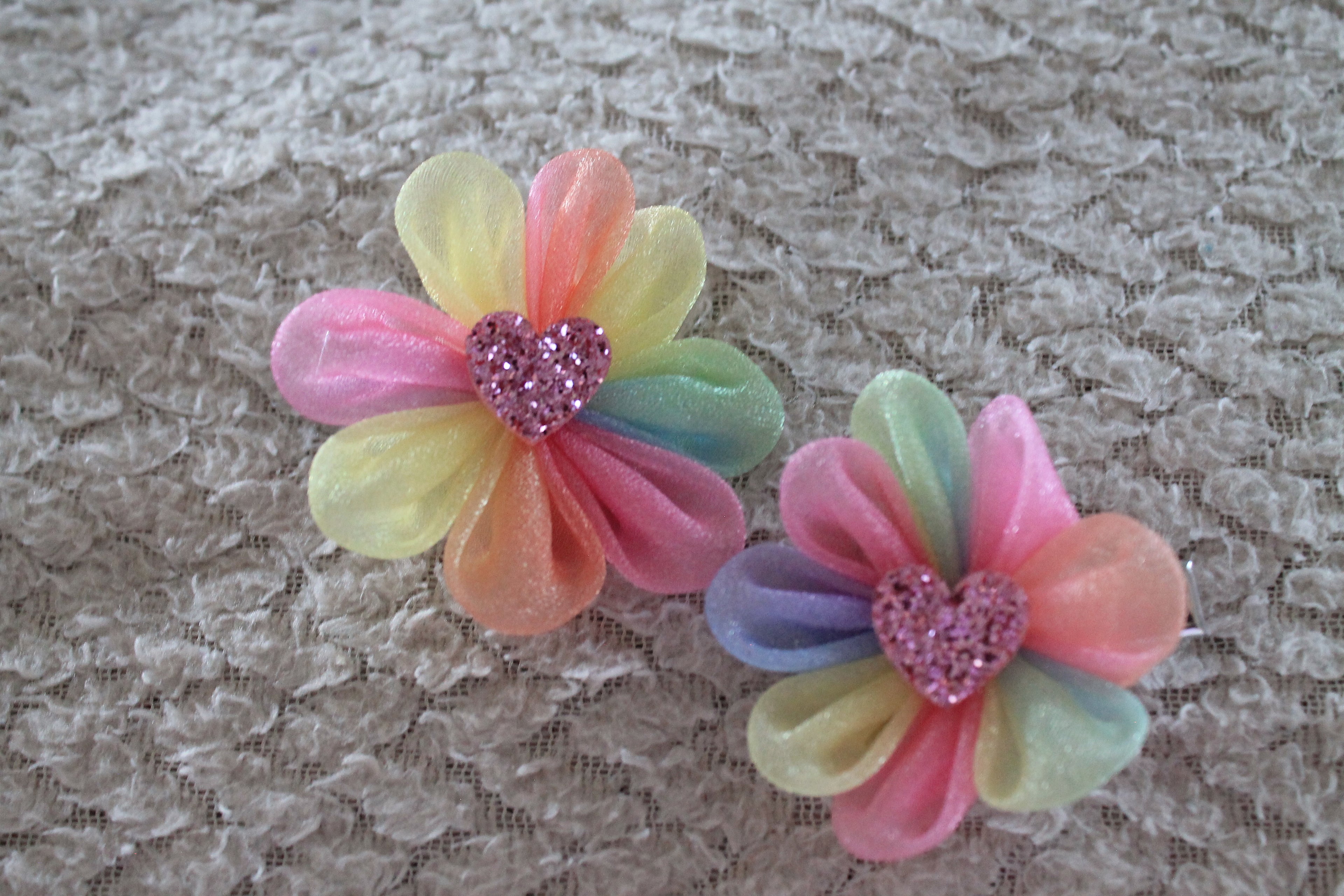 Colorful Flower Hair Clip