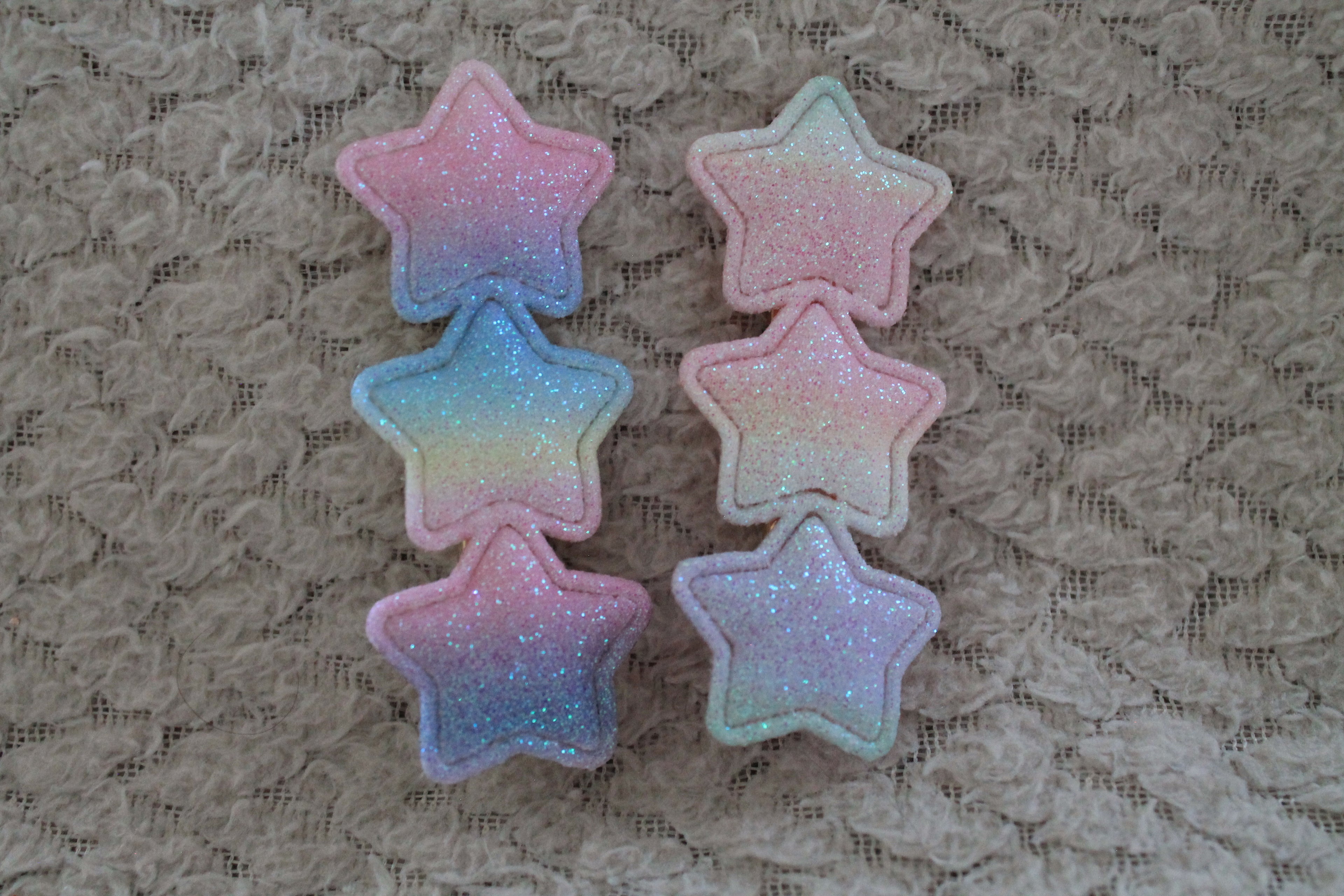 Glittery Soft Star Hair Clips (2pcs)
