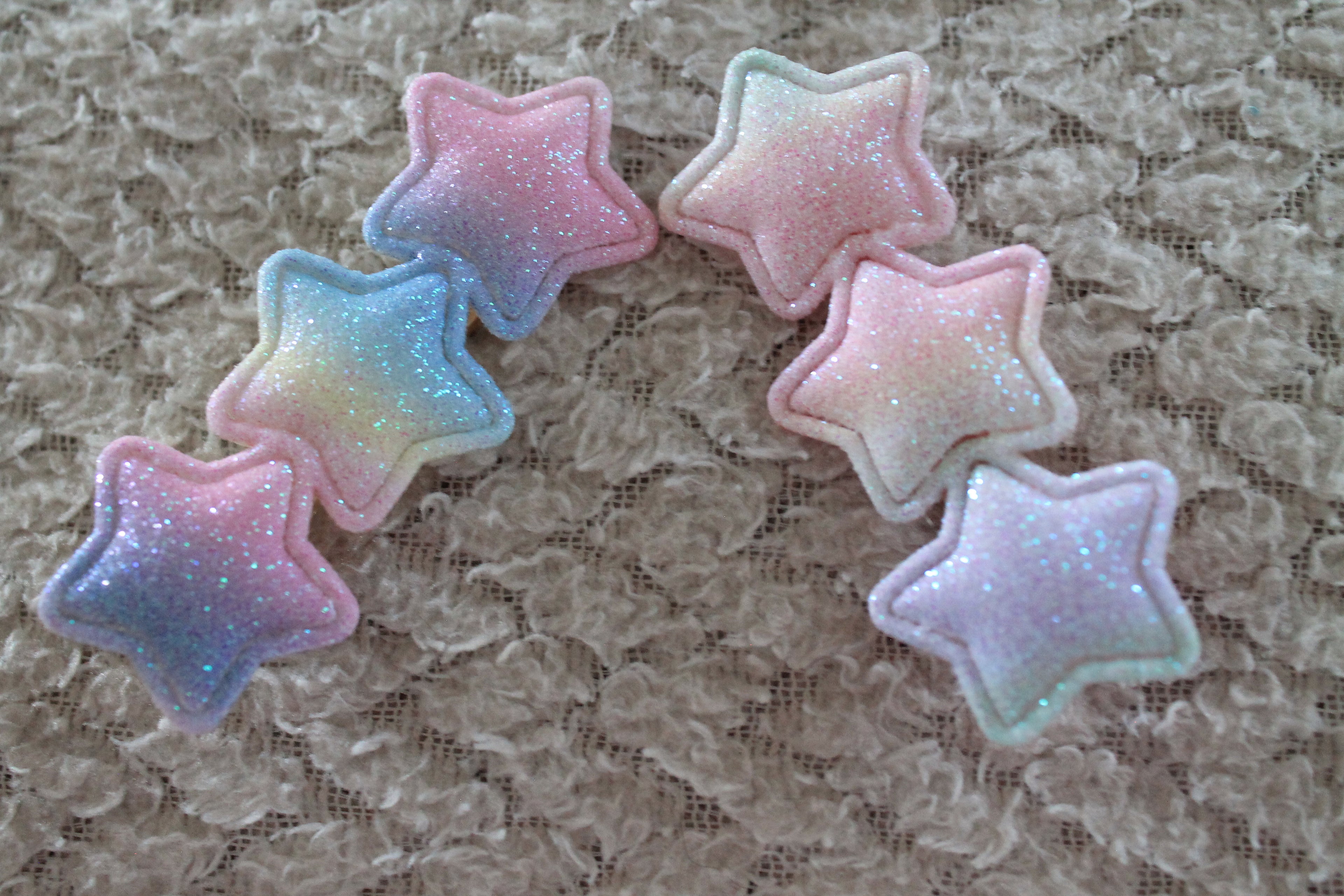 Glittery Soft Star Hair Clips (2pcs)
