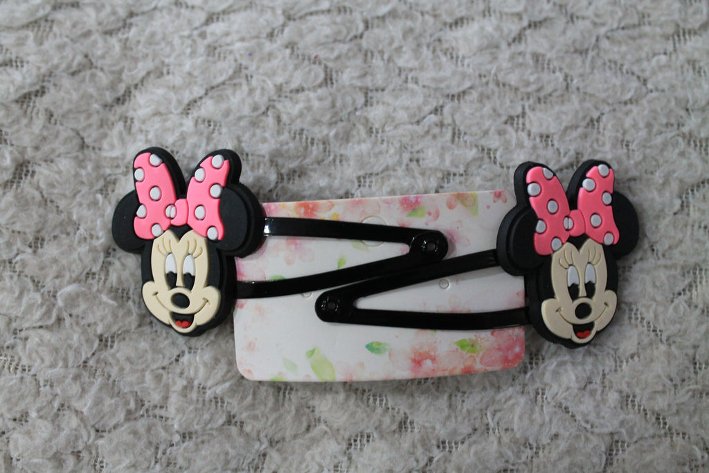 Minnie Mouse BB Hair Clips 2pcs