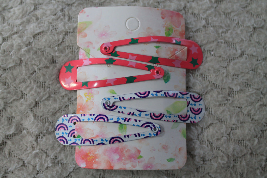 Random Color Hair Clips 4pcs