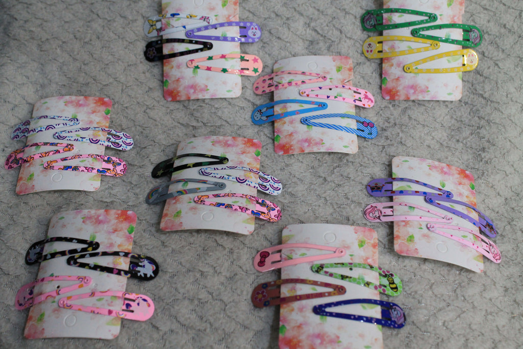 4‑piece Random Print Clip Set