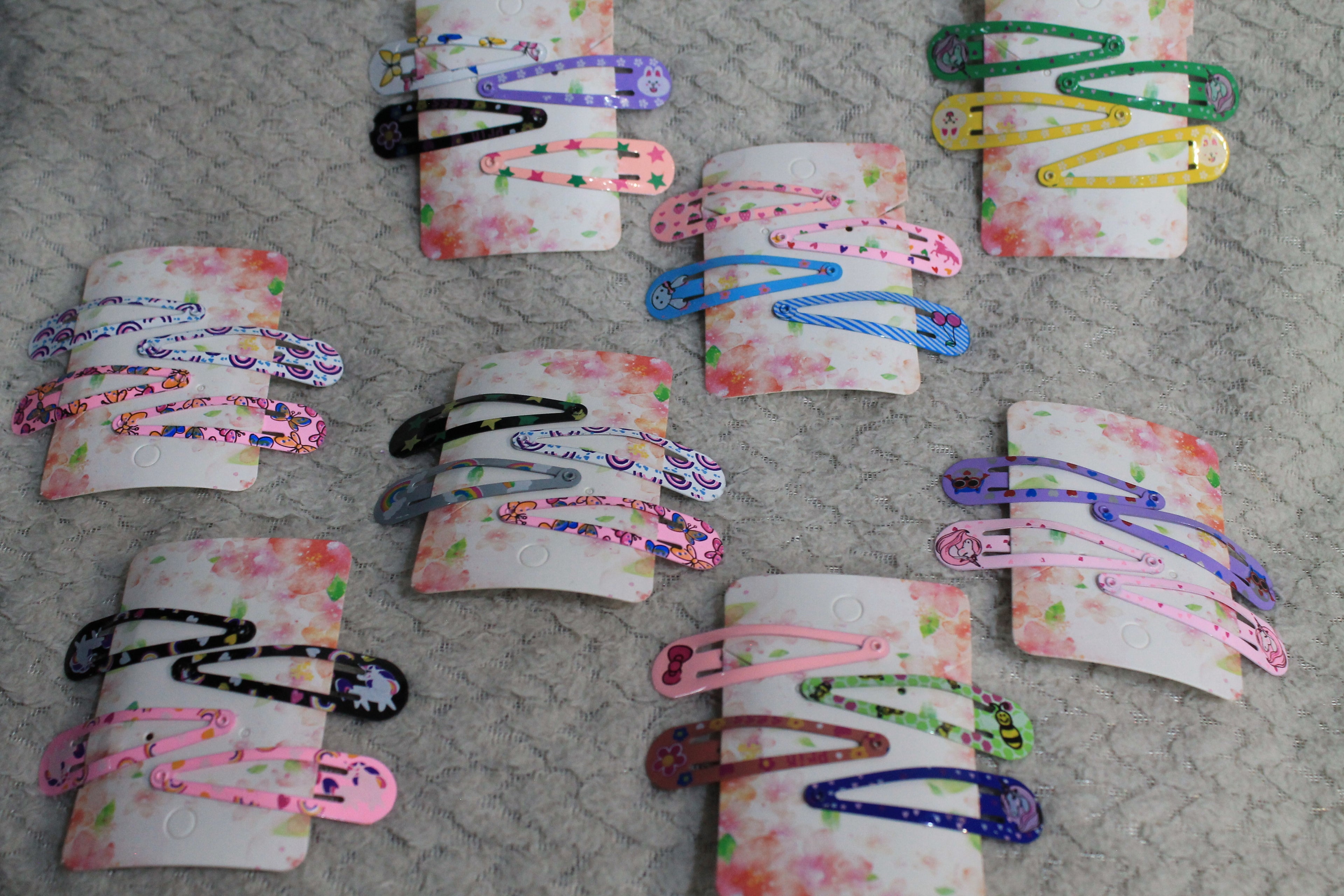 4‑piece Random Print Clip Set